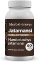 Herbsforever Jatamansi Capsules | Nardostachys Jatamansi | Premium Herbal Supplement for Relaxation, Hair Care, and Wellness | 60 Vegan Capsules, 800 Mg Each