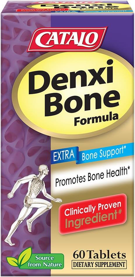 CATALO DenxiBoneTM Formula - Άλγα Ασβέστιο από την Ισλανδία, Θαλάσσιο Μαγνήσιο, Χηλικό Αμινοξύ ψευδάργυρου και Βιταμίνη D3- 60 Δισκία