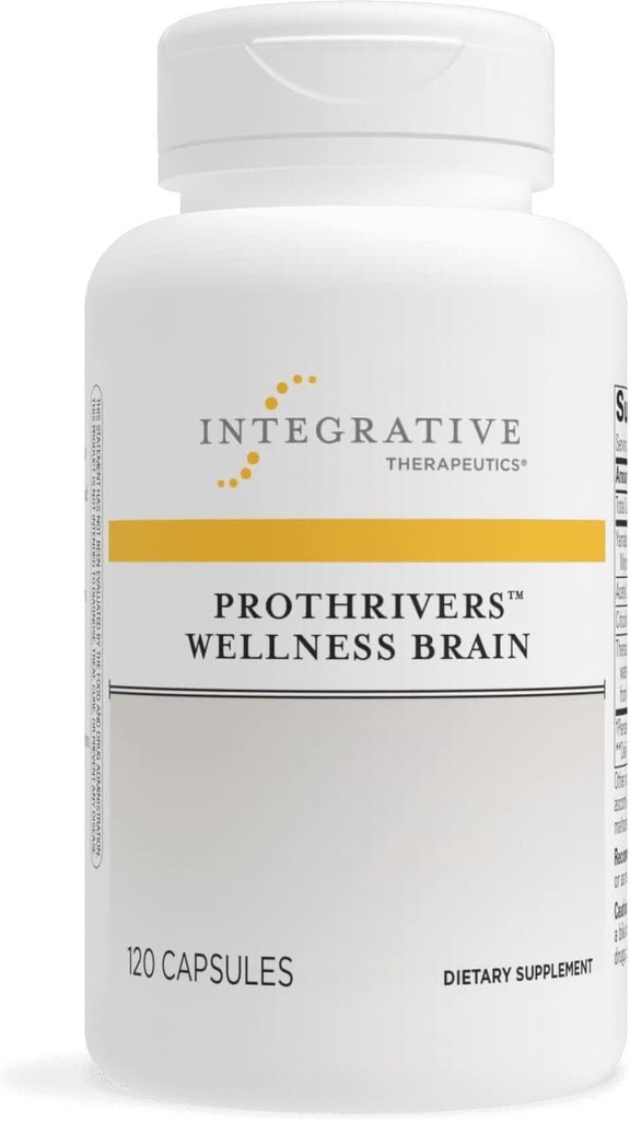 Ολοκληρωτικά Θεραπευτικά ProThrivers Wellness Brain - Brain Health Support Supplement for Adult* - Περιλαμβάνει Mane Mushroom - Vegan, Gluten-free & Dairy-Free - 120 Κάψουλες (60 Σερβιέτες)