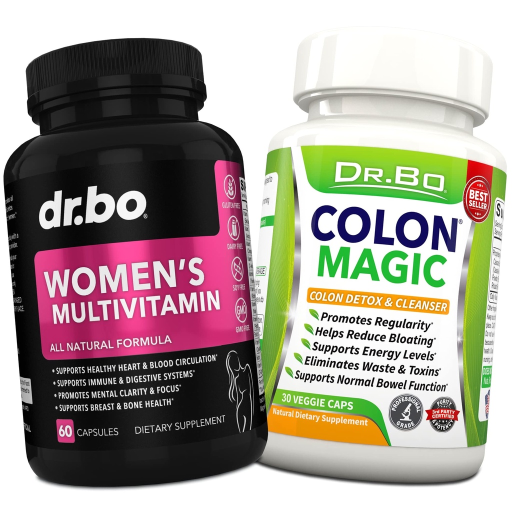 Γυναικείο συμπλήρωμα πολυβιταμίνης - Colon Cleanse Detox Formula για τον εντερικό καθαρισμό Digestive - Γυναίκες Ενεργειακά συμπληρώματα βιταμίνης Μαγνήσιο Plus ψευδάργυρος - Καθημερινή συμπλήρωμα ανακούφισης δυσκοιλιότητα Gut, κοιλιά