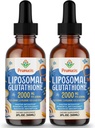 2000MG Liposomal Glutathionone Liquid, 98% Απορρόφηση, Ενεργή Μορφή L-Γλουταθειόνη συμπλήρωμα, Vegan Φιλικό, Ισχυρό Αντιοξειδωτικό Συγκρότημα για το ανοσοποιητικό σύστημα, Γήρανση Άμυνας, Detox, 4 FL.OZ