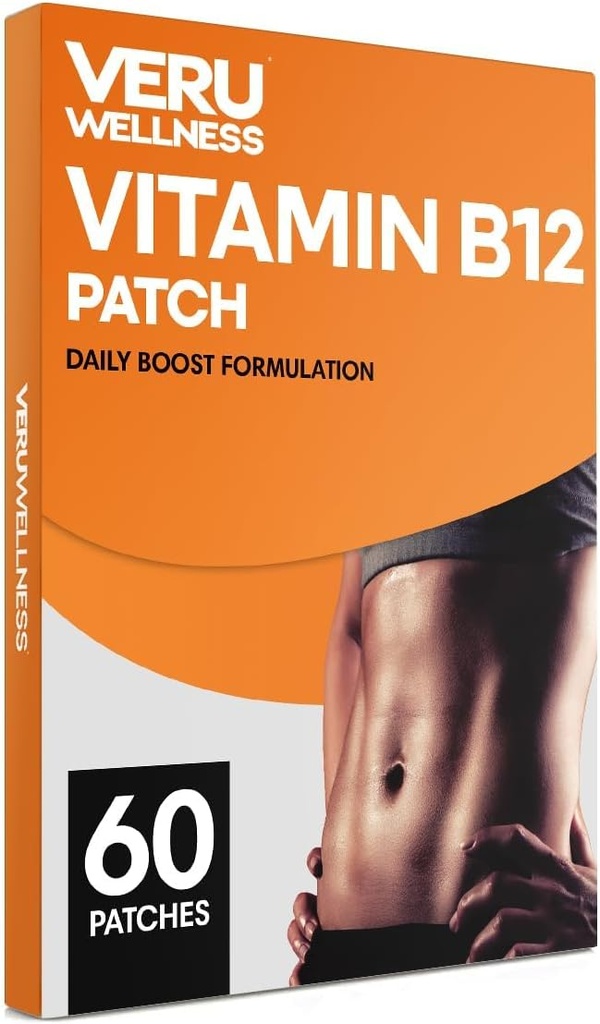 Veru Wellness B12 Ενεργειακό Patch, Φυσικό Patch B12, Garcinia - Αυτοκόλλητο Patch Χρονικής Κυκλοφορίας (60 Ημέρες)