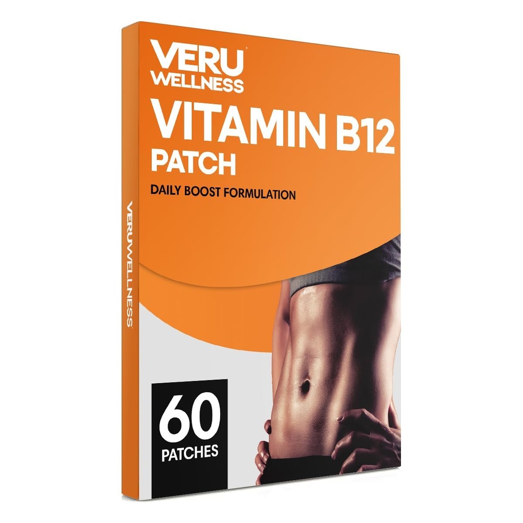 Veru Wellness B12 Ενεργειακό Patch, Φυσικό Patch B12, Garcinia - Αυτοκόλλητο Patch Χρονικής Κυκλοφορίας (60 Ημέρες)