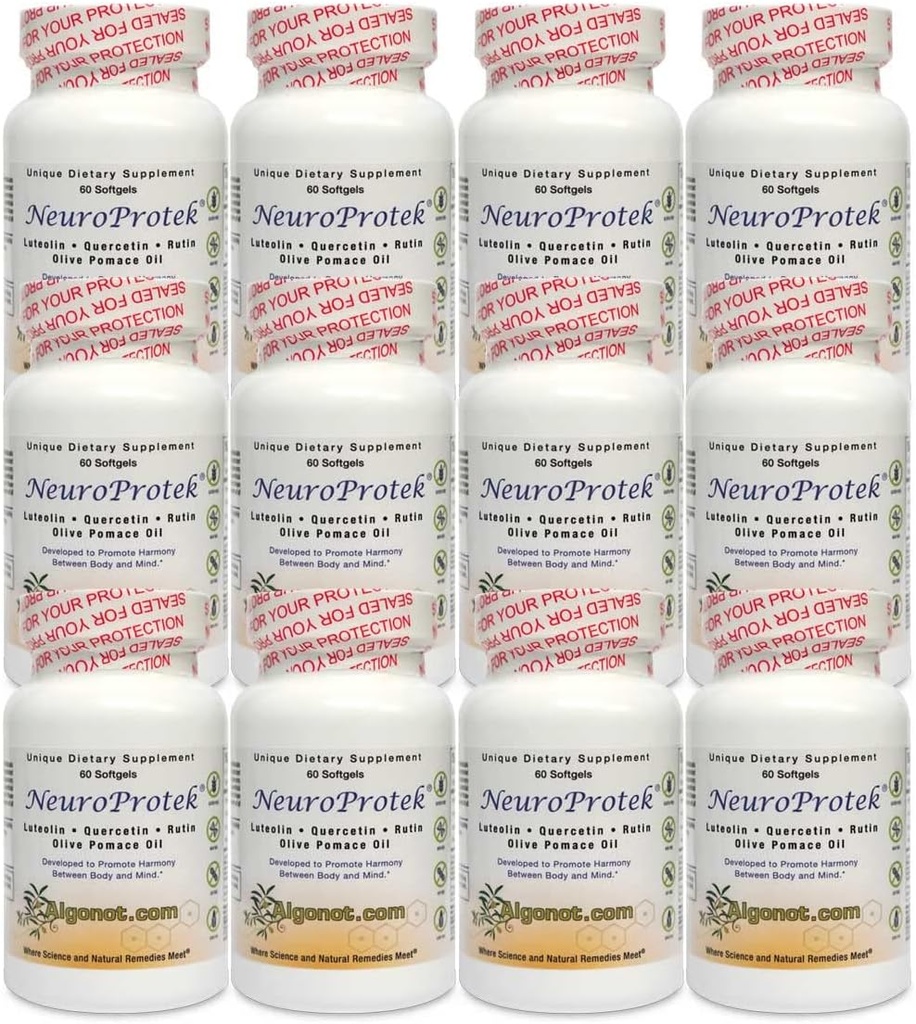 Algonot NeuroProtek : The only liposomal Luteolin Products Using Olive Pomace Oil. Combination of Luteolin, Quercetin & Rutin in Olive Pomace Oil 