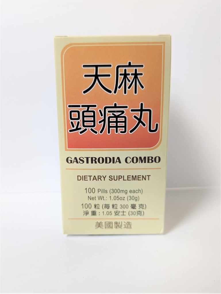 Gastrodia Combo βοτανικό συμπλήρωμα βοηθά στην ανακούφιση Miraine & Γενική Κόπωση 300mg 100 χάπια Made in USA