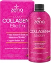 Zena Liquid Collagen + Biotin: 2500mg Collagen, 5000mcg Biotin, Verisol Formula 