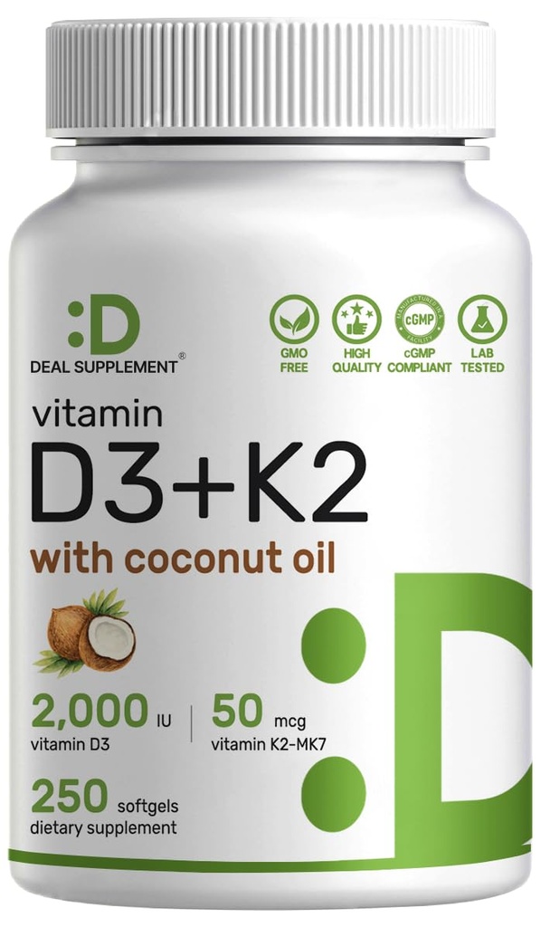 ΛΕΠΤΟΜΕΡΗΣ ΣΥΜΠΛΗΡΩΜΑ Βιταμίνη D3 2.000 IU + K2 MK7 50mcg Softgels 