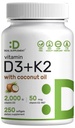 ΛΕΠΤΟΜΕΡΗΣ ΣΥΜΠΛΗΡΩΜΑ Βιταμίνη D3 2.000 IU + K2 MK7 50mcg Softgels 