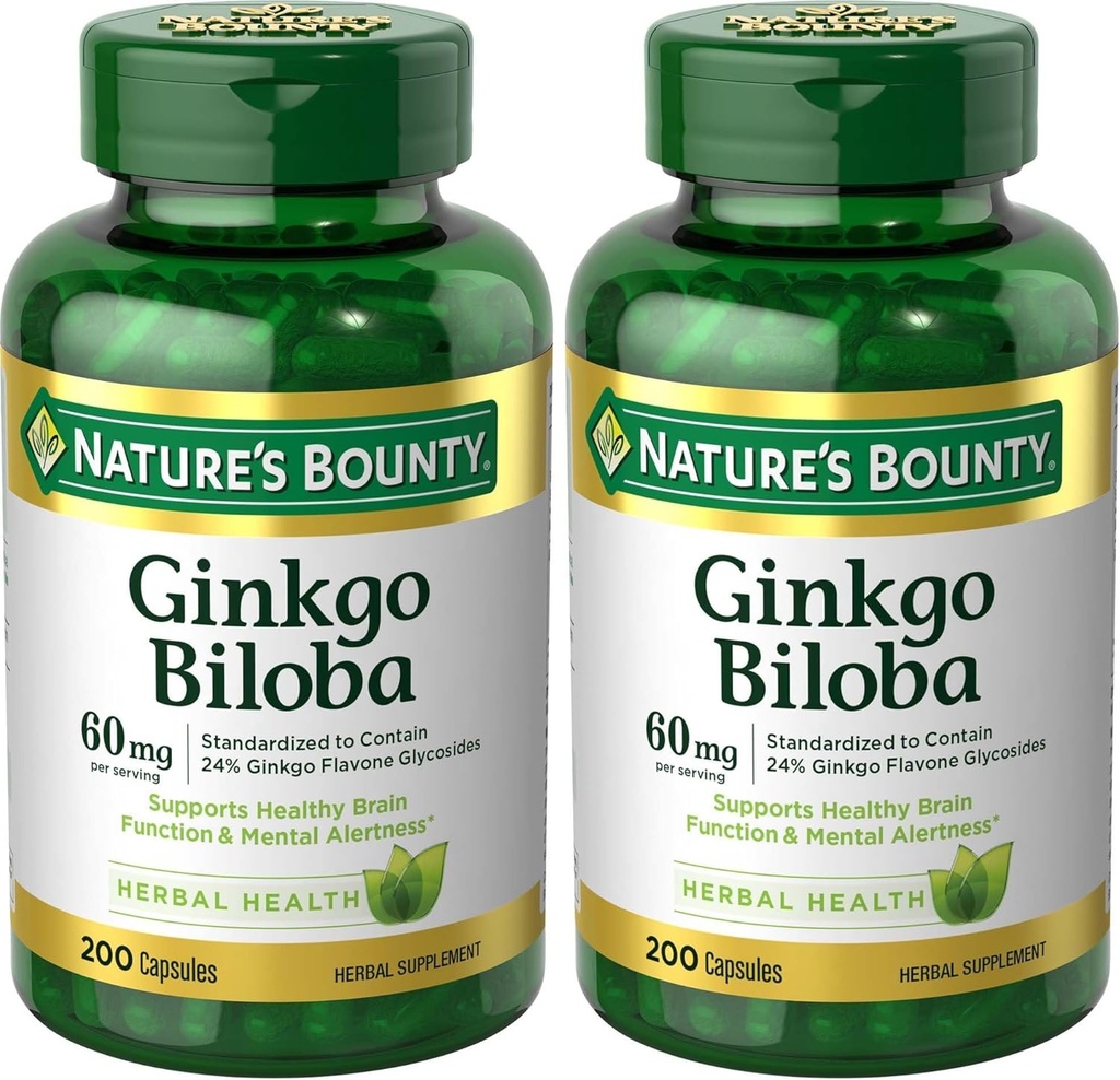 Bounty Ginkgo Biloba 60 Mg, 200 κάψουλες (17243) (πακέτο του 2)