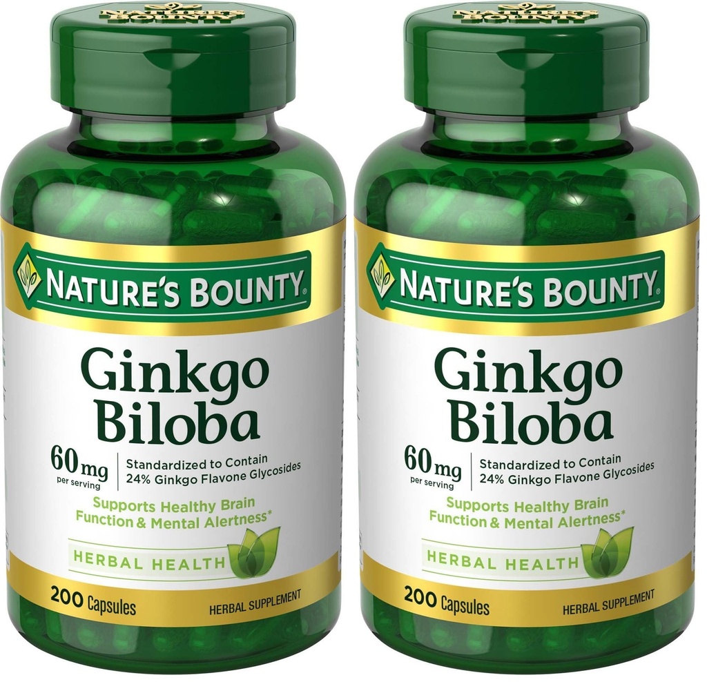 Bounty Ginkgo Biloba 60 Mg, 200 κάψουλες (17243) (πακέτο του 2)