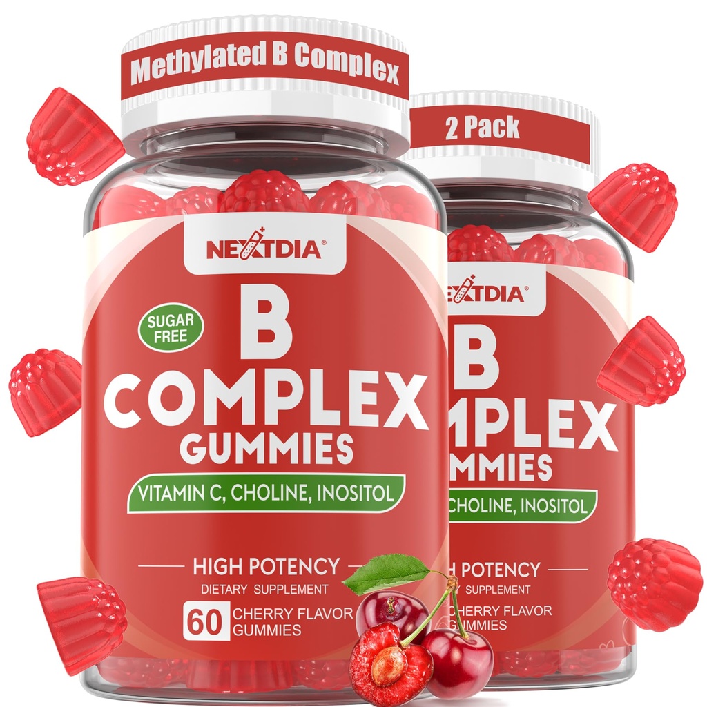 Βιταμίνη Β Σύμπλεγμα Gummies, Vegan Βιταμίνη Β Gummies με 2000 mcg Methyl B12, Methyl Folate 
