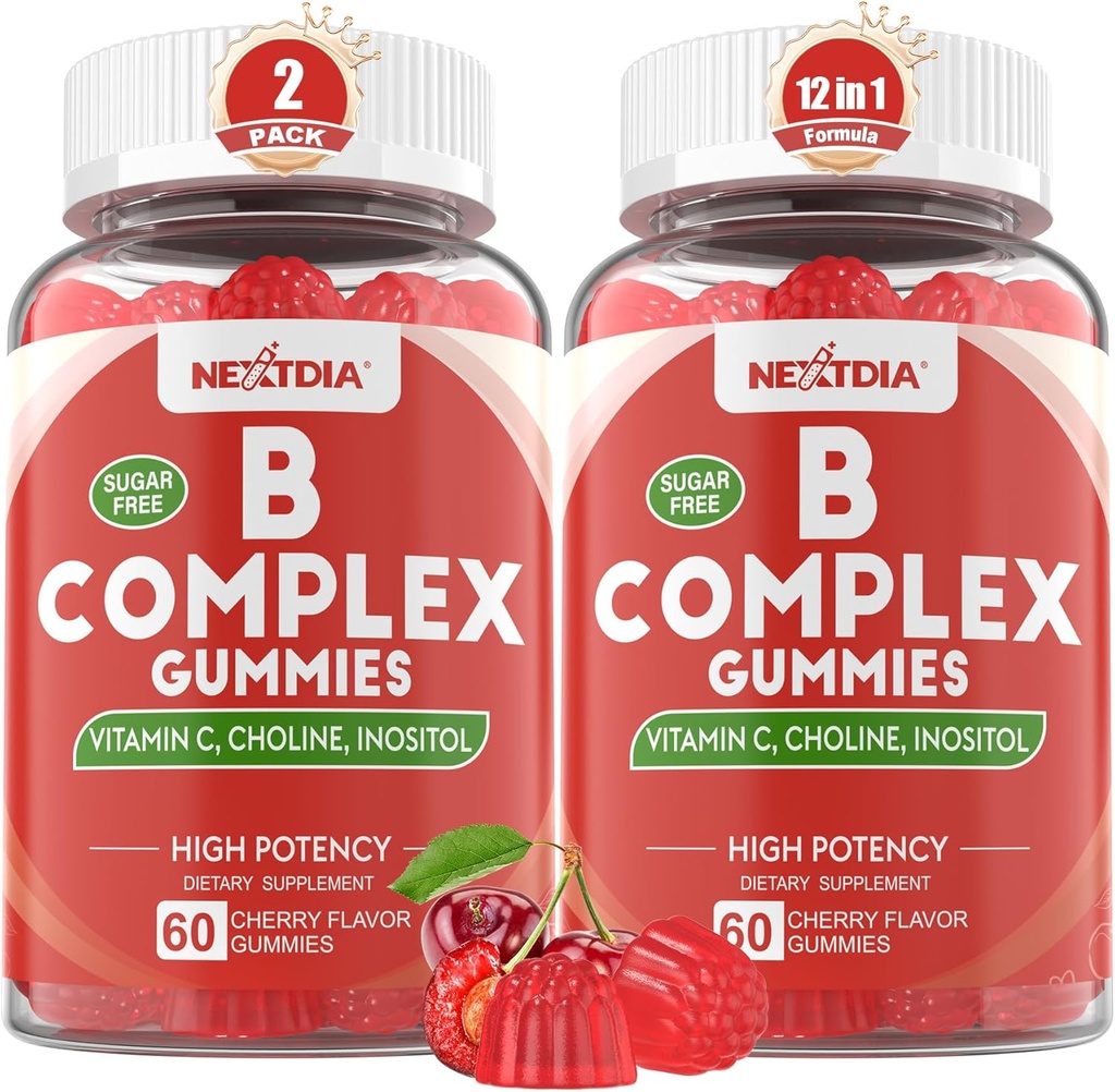 Βιταμίνη Β Σύμπλεγμα Gummies, Vegan Βιταμίνη Β Gummies με 2000 mcg Methyl B12, Methyl Folate 