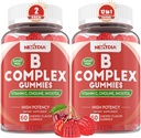 Βιταμίνη Β Σύμπλεγμα Gummies, Vegan Βιταμίνη Β Gummies με 2000 mcg Methyl B12, Methyl Folate 