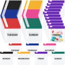 70 Pcs Εβδομαδιαίες Τσάντες Puch Puch Zippered Reusable Medicine Organizer Set Self Sealing Medicine Organizer Travel Πλαστικά Τσάντα Χάπια με Slide Κλείδωμα για μικρά αντικείμενα αποθήκευσης (Χρώμα)