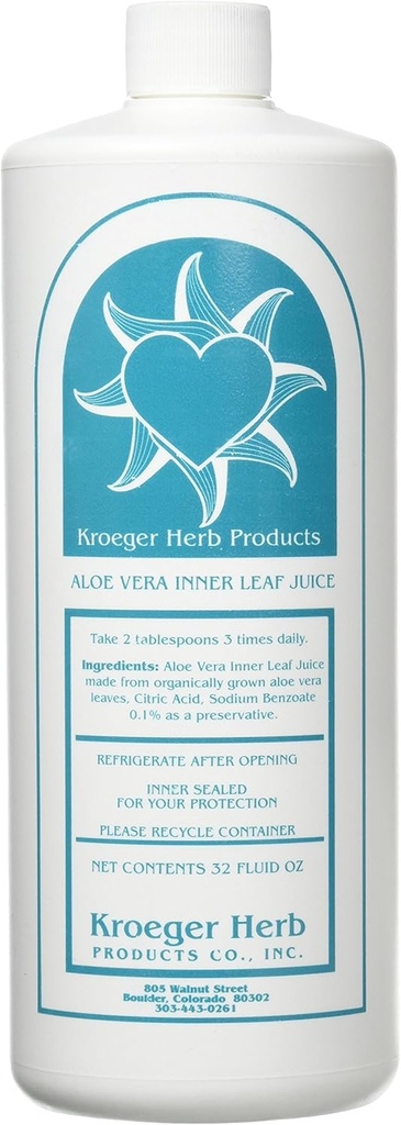Kroeger Herb Aloe Vera Gel, Εσωτερικό Φύλλο, 32 ουγγιά