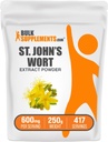 BulkSupplies.com St. John's Wort Extract - Συμπλήρωμα St. Johns Wort, συμπλήρωμα βοτάνων για Mood - Vegan & Gluten Free, 600mg ανά Σερβίρισμα, 250g (8.8 oz) (πακέτο του 1)