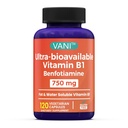VANI Βιταμίνη B1 με 750mg Μπενφοτιαμίνη, 2 σε 1 Ενισχυμένη Φόρμουλα -Fat & Water Soluble Thiamine B1 Συμπλήρωμα 