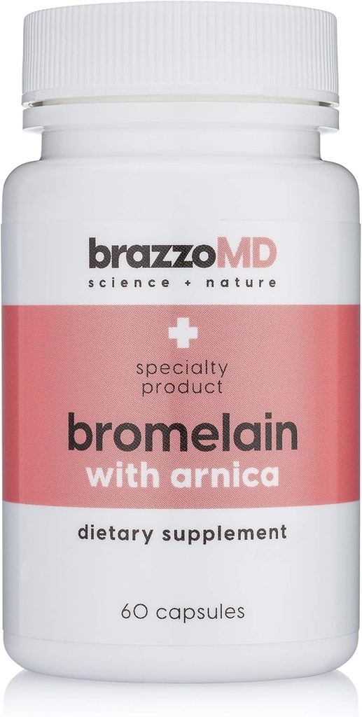BrazzoMD Bromelain με Arnica - Συμπλήρωμα Διατροφής - 60 Κάψουλες