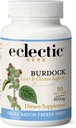 ECLECTIC INSTITUTE Raw Fresh Freeze-Dried Non-GMO Burdock | Digestive Support | 90 CT (400 mg)