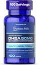 Puritan's Pride Youth GuardTM DHEA για γυναίκες και άνδρες 50mg, Συμπλήρωμα διατροφής για υγιή γήρανση, 3 μήνες προσφοράς, 100 δισκία