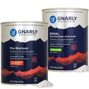 Gnarly Nutrition Gnarly Preworkout Φράουλα Λεμονάδα χωρίς καφεΐνη (14,82oz) BCAAs Λεμονί (10,58oz)