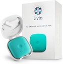 Livia Menstrual Pain Relief Device, Blue-Green – Off-Switch for Period Pain – Φορητή & διακριτική – Επαναφορτιζόμενη, έως και 12 ώρες μπαταρία – Πλήρης εξάρτηση με Stick-On Pads – The Go-to Travel Partner