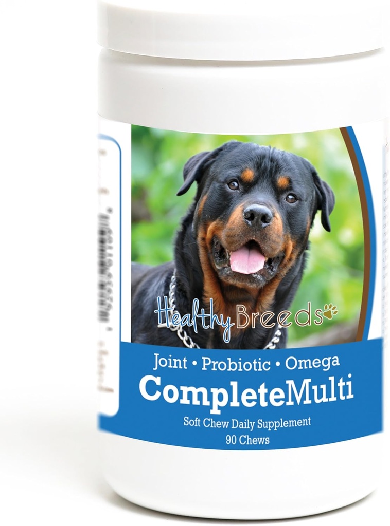 Υγιείς Φυλή Rottweiler Όλα σε μια πολυβιταμίνη μαλακό μάσημα 90 κόμη