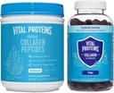 Ζωτικές πρωτεΐνες Κόνις κολλαγόνου 20 oz + Gummies 120ct*2