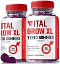 (2 Pack) Vital Grow XL, Official Vital Grow XL Testro Gummies for Men, Boost Stamina and Εμπιστοσύνη Gummy for Mens, Vital GrowXL Ανδρική Υποστήριξη Gomitas (120 Gummies)
