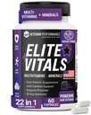 Elite Vitals – Mens Daily Multivitamin με βιταμίνη Β12, συμπλήρωμα στήριξης χωρίς γλουτένη για τον προστάτη, κοινή & ενέργεια με ψευδάργυρο, πράσινο τσάι, +20 βασικές βιταμίνες – 60 Caps