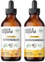 Άγρια & οργανικά Astragalus Βάμμα 4 fl oz & Ashwagandha Βάμμα 4 fl oz