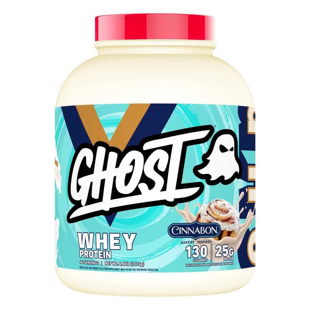 ΦΩΣΤΟ Whey Protein Powder, Cinnabon - 5LB, 25G Protein - Cinnamon Roll Flavored Isolate, Concent & Hydrolyzed Whey Protein Blend - Ανακινήσεις μετά την προπόνηση - Χωρίς σόγια και γλουτένη