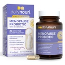 Daily Nouri Menopause Probiotics for Women | Hormonal Balance, Hot Flashes, Night Sweats & Gut Health | 3 Clinically Studied Strains + Resveratrol & Omega | 30-Day Supply