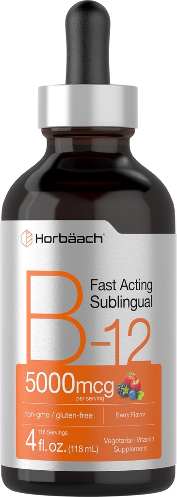 Horbaach B12 Βιταμίνη 5000 mcg Υπογλώσσια 