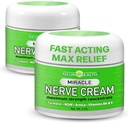 Miracle Nerve Cream - Μέγιστη δύναμη - Turmeric και Arnica Blend για ανακούφιση από νευροπάθεια - Καταπραϋντική φόρμουλα ποδιών & χεριών με MSM, B6, E - Made in USA - 2 Pack