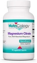 Nutricology Magnesium Citrate Supplement - Οστική υποστήριξη & στρες, καθαρό, καλά απορροφημένο, Hypoallergenic, 170mg κάψουλες χορτοφάγων - 90 Count