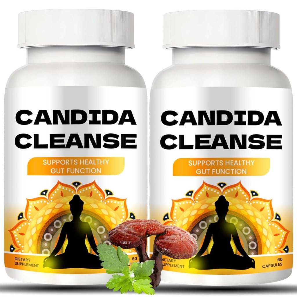 Candida Cleanse - Gut & Colon Support, Advanced Formula - Φύλλο Orγανης, Wormwood, Μαύρο Καρύδι, Καπρυλικό οξύ