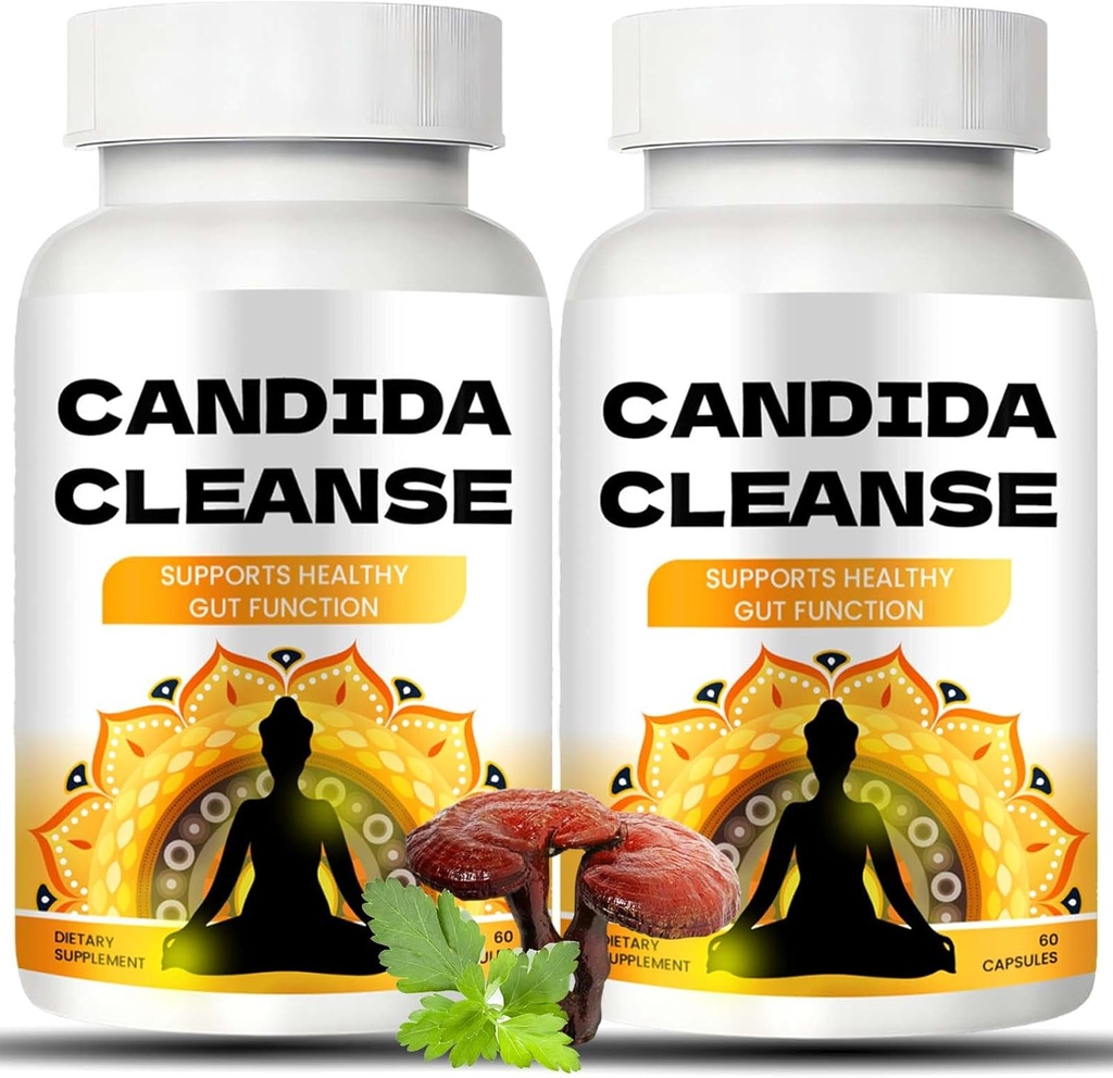 Candida Cleanse - Gut & Colon Support, Advanced Formula - Φύλλο Orγανης, Wormwood, Μαύρο Καρύδι, Καπρυλικό οξύ