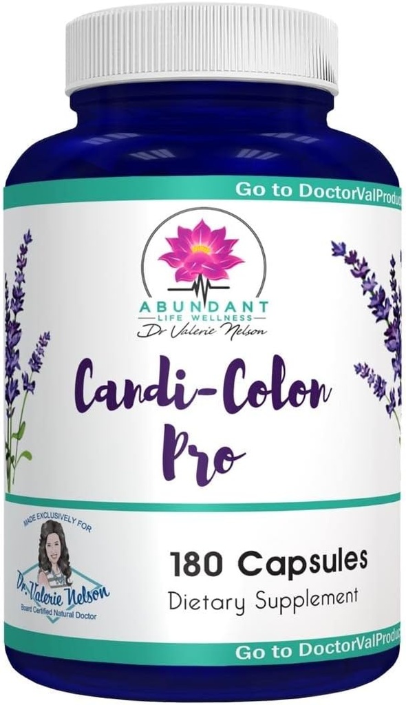 Candida Support - Aids Digestion, Intestinal Issues - 180 Capsules - by Dr. Valerie Nelson
