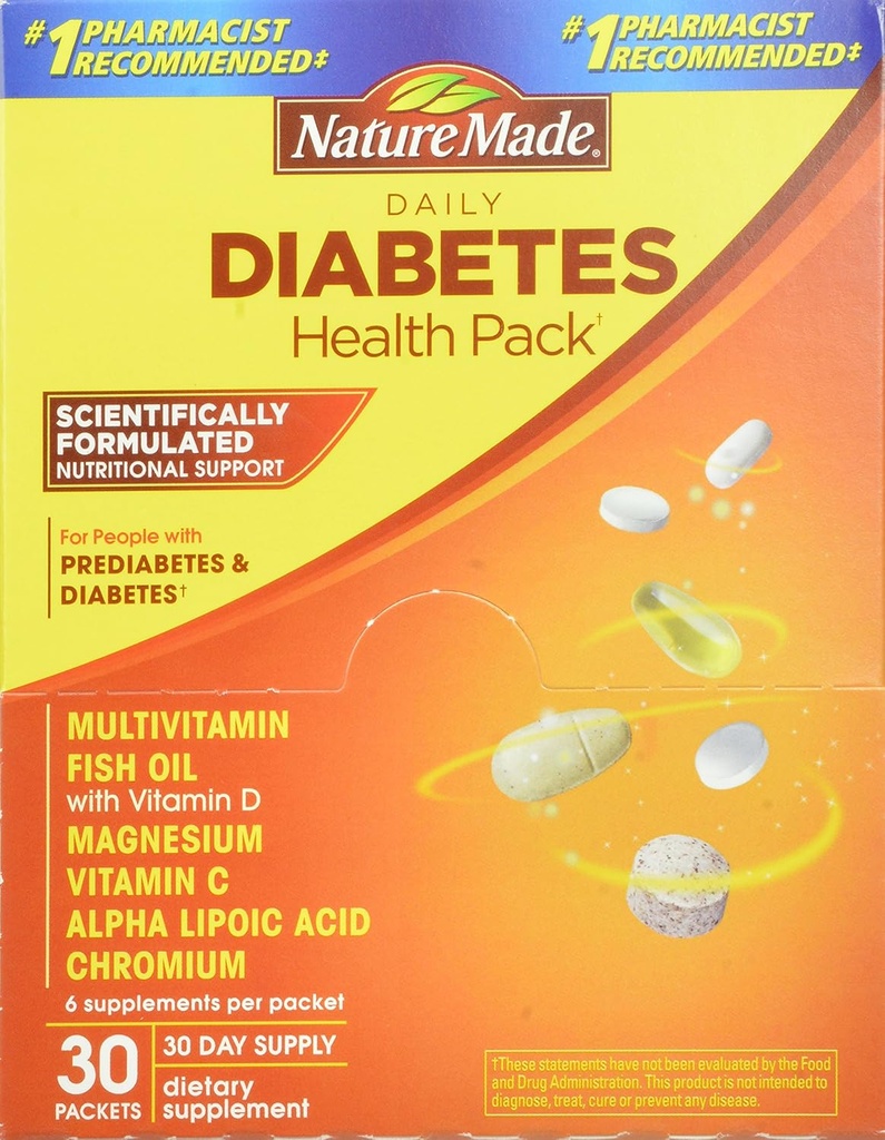 Nature Made Διαβήτης πακέτο υγείας, 30-Count