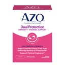 AZO Dual Protection, Urinary + Κολπική Υποστήριξη, Πρεβιοτικά και Προβιοτικά για τις γυναίκες*, αρχίζει να εργάζεται μέσα σε 24 ώρες, μη ΓΤΟ, 30 κόμης