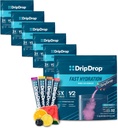 DripDrop Hydration Packets - Bold Variety Pack - Single Σερβίρετε Ηλεκτρόλυτες Powder Drink Mix - Καρπούζι, μούρο, λεμόνι, πορτοκάλι - Μη-GMO, Χωρίς γλουτένη, Vegan - 192 Sticks