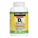 Kirkland Μέγιστη δύναμη Βιταμίνη D3 600 Softgels (πακέτο των 2)