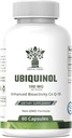 Ubiquinol CoQ10 100mg - Enhanced Bioavailability, High Absorption Supplement - Non-GMO, Gluten Free for Heart Health & Cardiovascular Support, 60 Capsules