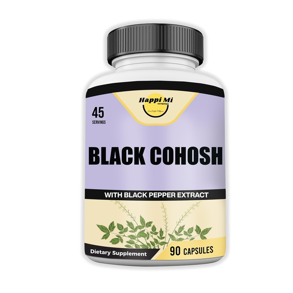 Μαύρο Cohosh Made with Organic Black Cohosh Root 1300MG per Serving, Balance Hormones, Natural Εμμηνόπαυση & εμμηνόρροια, Γυναικεία Υποστήριξη Υγείας, 90 Vegan Κάψουλες, 45 Υπηρεσίες