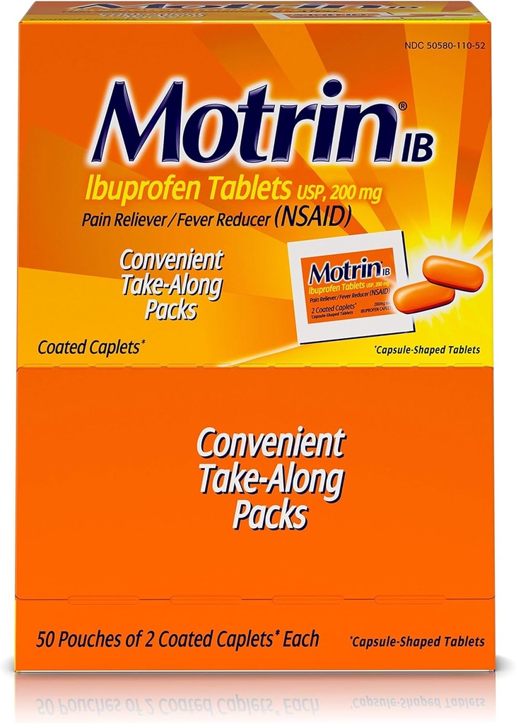 Motrin IB 48152 δισκία Ibuprofen, 2 Count (Pack of 50)