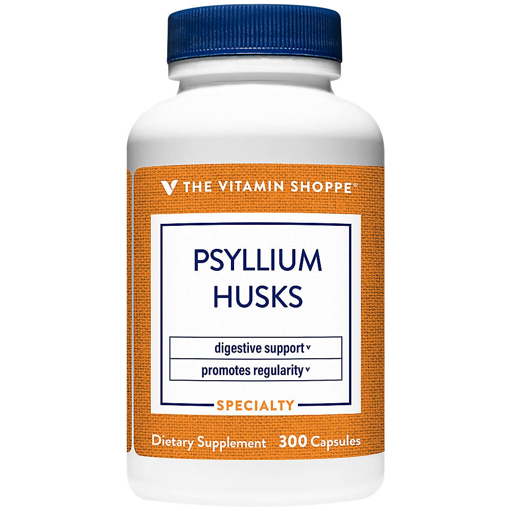 The Vitamin Shoppe Psyllium Husks Plantago Ovata Fiber Supplement (300 Capsules)