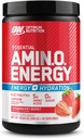 Optimum Nutrition Amino Energy Powder Plus Focus, με BCAA, ηλεκτρολύτες, και καφεΐνη, Juicy Φράουλα, 30 υπηρεσίες (Packaging May Vary)