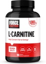 FORCE FACTOR L-Carnitine συμπλήρωμα, L Carnitine Tartrate 1000mg κάψουλες για τη μετατροπή λίπους σε ενέργεια, την αποκατάσταση μυών υποστήριξης, και την ενίσχυση της απόδοσης της άσκησης, Vegan, μη GMO, 90 δισκία