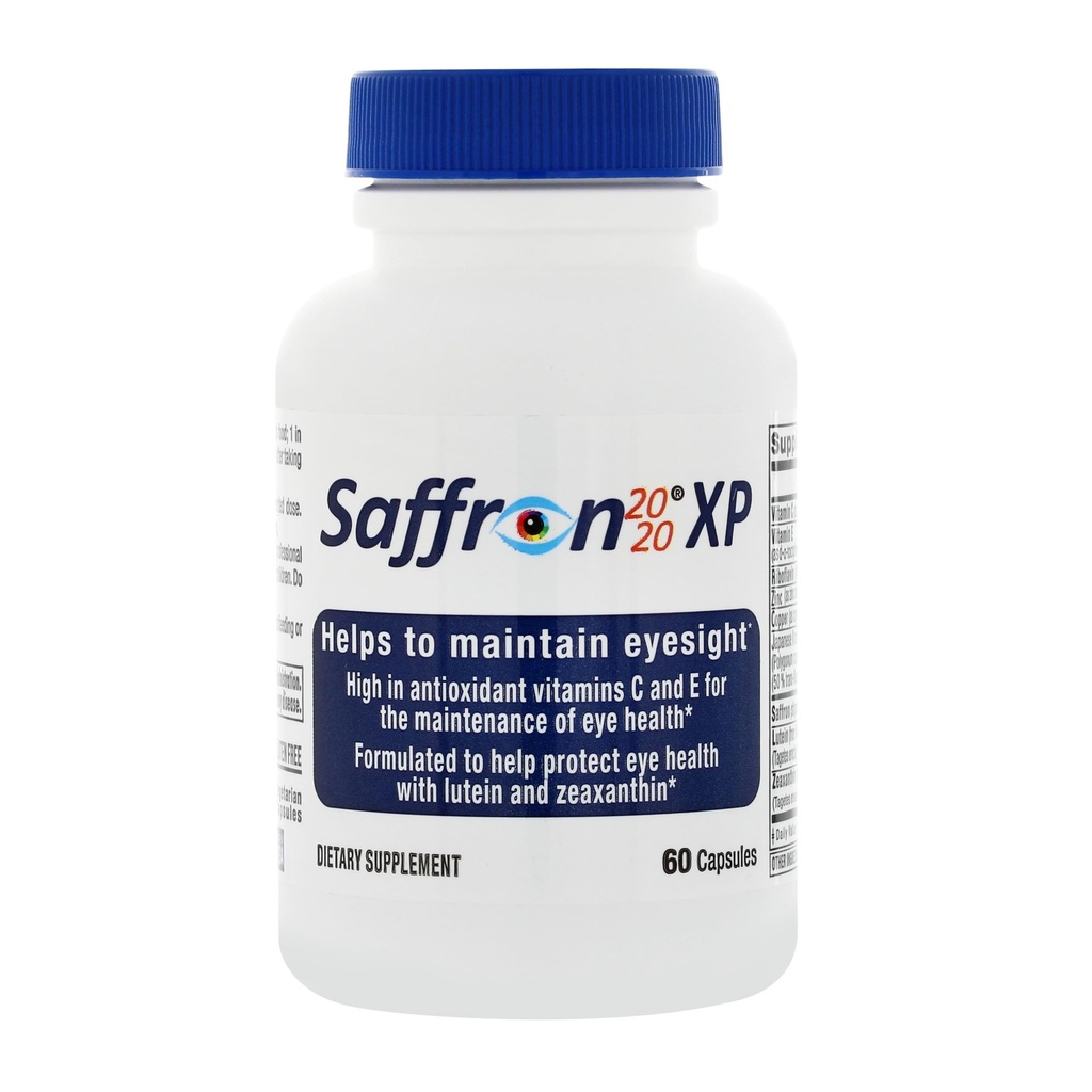 Saffron 2020-XP συμπλήρωμα με Saffron, ρεσβερατρόλη, βιταμίνες και ορυκτά, ζεαξανθίνη και λουτεΐνη -60 κάψουλες χορτοφάγων